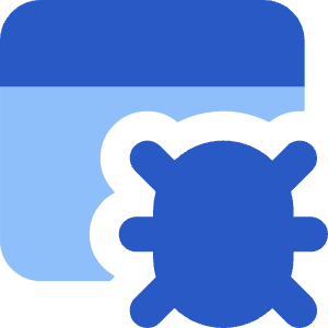 Bug Virus Browser Icon from Core Flat Set