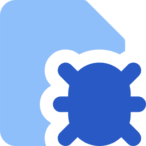 Bug Virus Document Icon from Core Flat Set