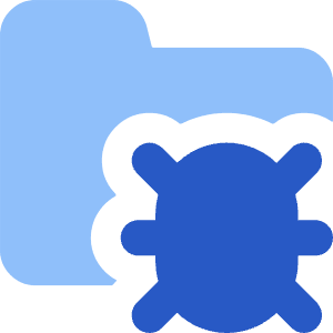 Bug Virus Folder Icon from Core Flat Set