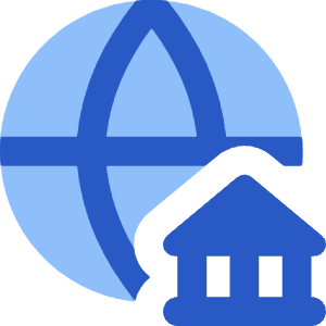 International Bank Icon from Core Flat Set