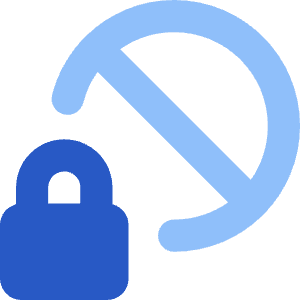 Permanent Block Account Security Icon from Core Flat Set