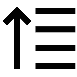 Align Justify Up Icon from Atlas Line Set