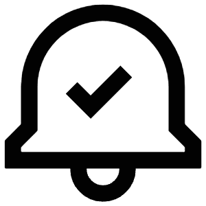 Bell Check Icon from Atlas Line Set