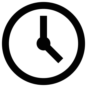 Clock Time Icon from Atlas Line Set