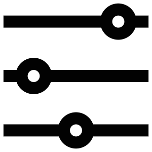 Horizontal Sliders Dots Icon from Atlas Line Set