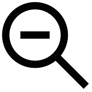 Magnifying Glass Minus Icon from Atlas Line Set