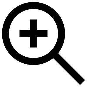 Magnifying Glass Plus Icon from Atlas Line Set