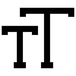 Text Size Icon from Atlas Line Set