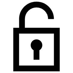 Unlock Keyhole Icon from Atlas Line Set