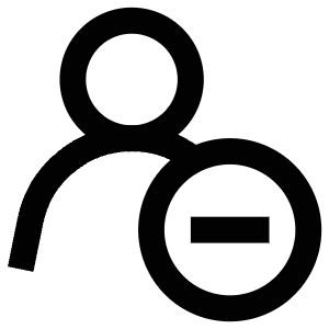 User Minus Icon from Atlas Line Set