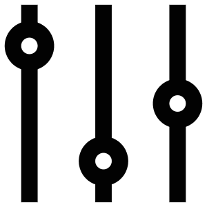 Vertical Sliders Dots Icon from Atlas Line Set