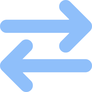 Line Arrow Transfer Horizontal Large 2 Icon from Core Flat Set