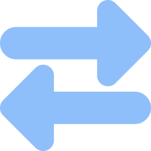 Triangle Arrow Transfer Horizontal Large 2 Icon from Core Flat Set