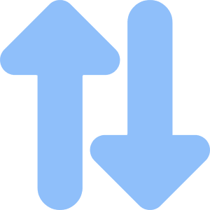 Triangle Arrow Transfer Vertical Large 2 Icon from Core Flat Set