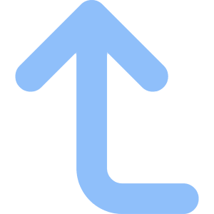 Line Arrow Bend Left Up Large Icon from Core Flat Set