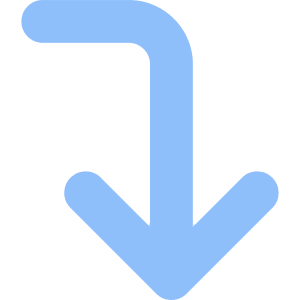 Line Arrow Bend Right Down Large Icon from Core Flat Set