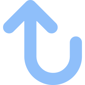 Line Arrow Turn Up Left Large Icon from Core Flat Set