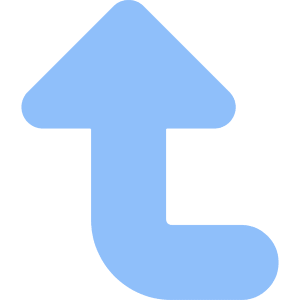 Triangle Arrow Bend Left Up Large Icon from Core Flat Set