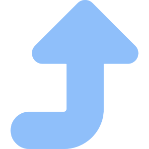 Triangle Arrow Bend Right Up Large Icon from Core Flat Set