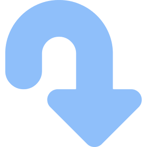 Triangle Arrow Turn Down Right Large Icon from Core Flat Set