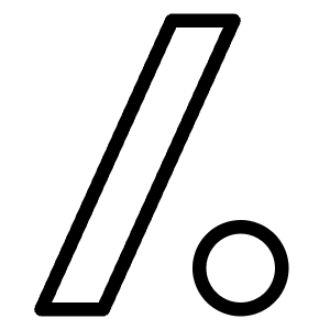 Slash Dot Logo Icon from Logos Line - Free Set