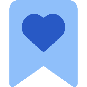 Bookmark Favorite Heart Icon from Core Flat Set