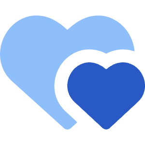 Double Heart Icon from Core Flat Set