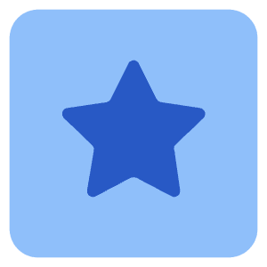 Star Square Icon from Core Flat Set