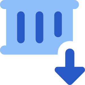 Container Unload Icon from Core Flat Set