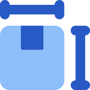 Package Dimension Icon from Core Flat Set