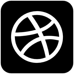 Square Dribbble Icon from Font Awesome Solid Set