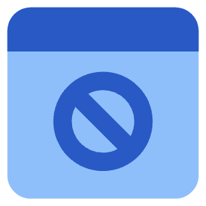 Browser Block Icon from Core Flat Set