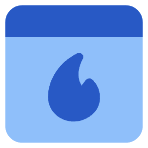 Browser Favorite Fire Icon from Core Flat Set