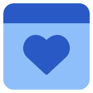 Browser Favorite Heart Icon from Core Flat Set