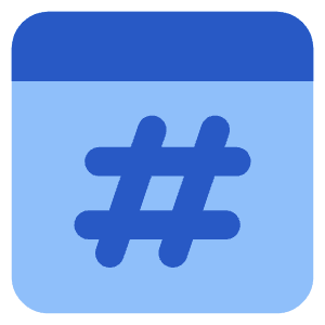 Browser Hash Icon from Core Flat Set
