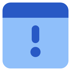 Browser Warning Icon from Core Flat Set