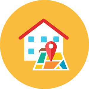 House Location Icon from Kameleon Colors - Free Set