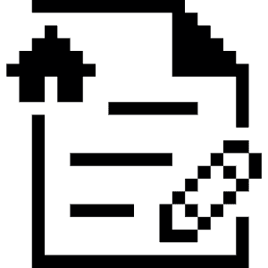 Building Real Eastate Deal Documant Icon from Pixel - Free Set