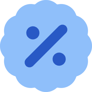 Discount Percent Badge Icon from Core Flat Set