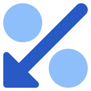 Discount Percent Decrease Icon from Core Flat Set