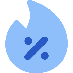 Discount Percent Fire Icon from Core Flat Set