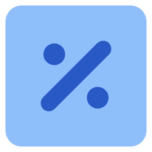 Discount Percent Square Icon from Core Flat Set