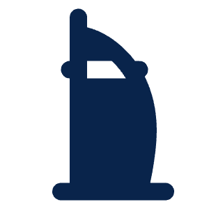 Burj Al Arab Fill Icon from Mingcute Fill Set