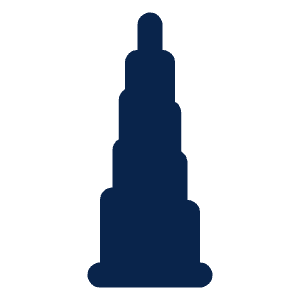 Burj Khalifa Tower Fill Icon from Mingcute Fill Set
