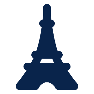 Eiffel Tower Fill Icon from Mingcute Fill Set