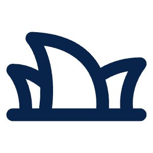 Sydney Opera House Line Icon from Mingcute Line Set