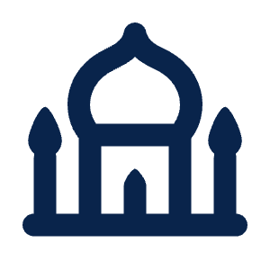 Taj Mahal Line Icon from Mingcute Line Set