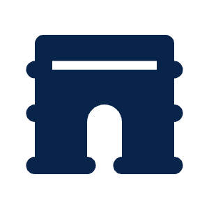 Triumphal Arch Fill Icon from Mingcute Fill Set