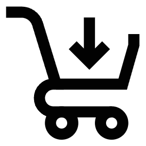 Arrow Down Shopping Cart Icon from Atlas Line Set