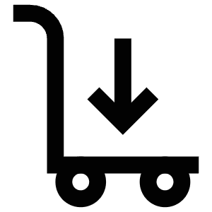 Arrow Down Trolley Icon from Atlas Line Set